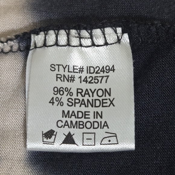 Iris Navy Blue Tie Dye Bodycon Tank Dress Size Large - Picture 6 of 6